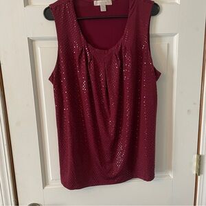 Elegant Burgundy Sleeveless Top
Size 1X